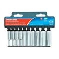 thumbnail image 1 of Crescent Assorted Sizes x 1/4 in. drive Metric 6 Point Deep Well Socket Set 10 pc., 1 of 2