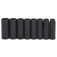 thumbnail image 1 of Crescent Assorted in. x 1/2 in. drive SAE 6 Point Deep Impact Socket Set 8 pc., 1 of 2