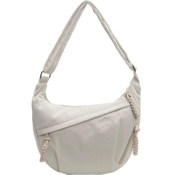 Crescent Bag for Women Men Nylon Crossbody Bags Multi-Pocket Sling Bag Roomy Hobo Bags Moon Bag Slouchy Dumpling Bag