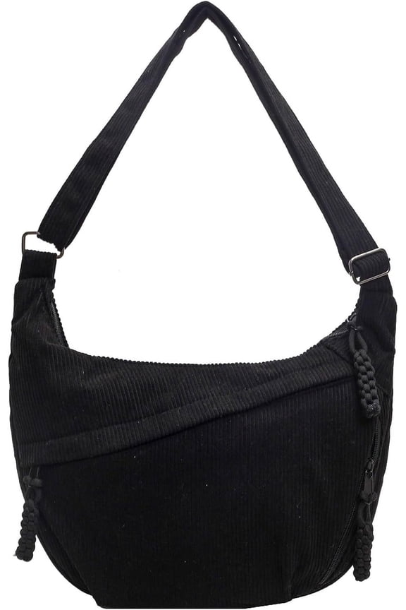 Crescent Bag for Women Men Nylon Crossbody Bags Multi-Pocket Sling Bag Roomy Hobo Bags Moon Bag Slouchy Dumpling Bag