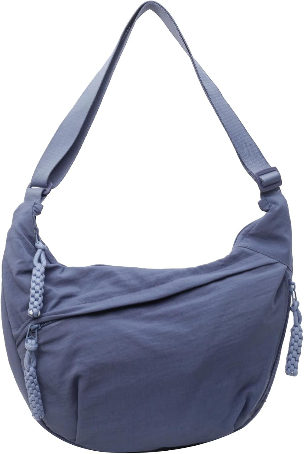 Crescent Bag for Women Men Nylon Crossbody Bags Multi-Pocket Sling Bag Roomy Hobo Bags Moon Bag Slouchy Dumpling Bag