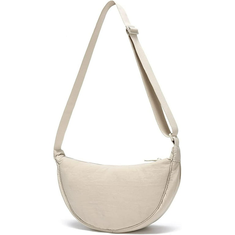 The Row - Half Moon Leather Shoulder Bag - Ivory