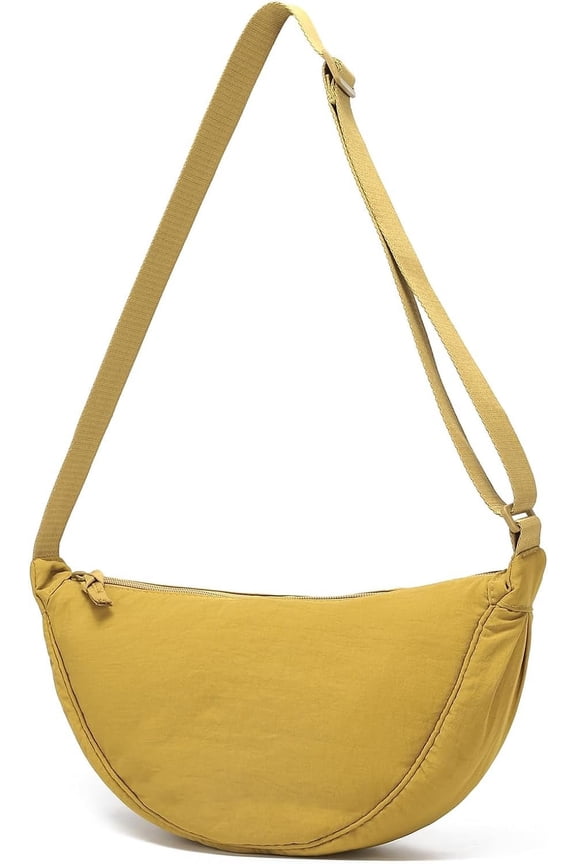 Crescent Bag for Women Men Small Sling Crossbody Bag with Half Moon Shape