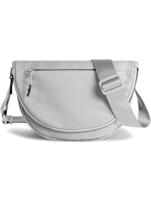 Crescent Bag for Women and Men, Fashion Medium Nylon Folding Crescent Moon Bag Single Bag with Adjustable Strap