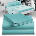 thumbnail image 1 of Crescent Bedding Queen Aqua Blue Micro Fiber Sheet Set - Soft and Comfy Aqua Blue Queen, 1 of 6