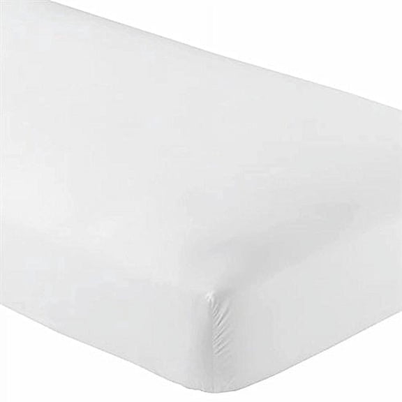 Crescent Bedding Solid Print Cotton Sheet Sets, Twin-XL, White, 3-Pieces