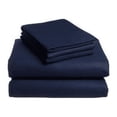 thumbnail image 1 of Crescent Bedding Twin Extra Long Micro Fiber Sheet Set - Soft and Comfy - By Navy Blue Twin XL, 1 of 7