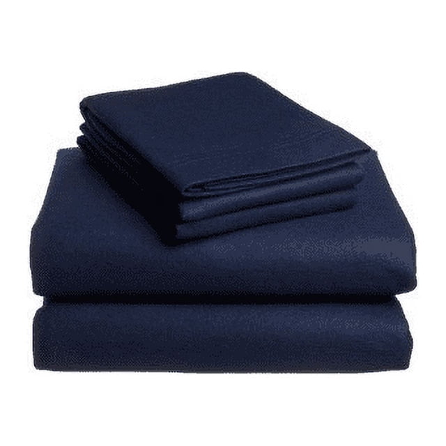 Crescent Bedding Twin Extra Long Micro Fiber Sheet Set - Soft and Comfy - By Navy Blue Twin XL
