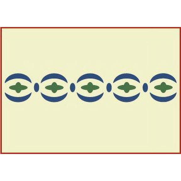 Crescent Border Stencil - DIY Art & Craft Reusable Sturdy Flexible Painting Template 10 mil Plastic Mylar Wall Floor Tile Craft Stencils - The Artful Stencil