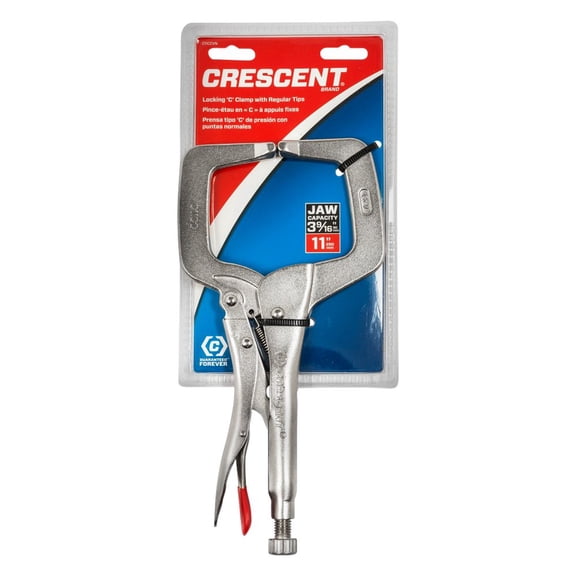 Crescent C11CCVN - 11" Regular Tips C-Clamp Jaws Locking (Carded)