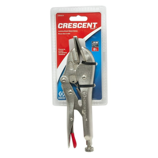 Crescent C8SMVN - 8" Sheet Metal Jaws Locking Pliers (Carded) - Walmart.com
