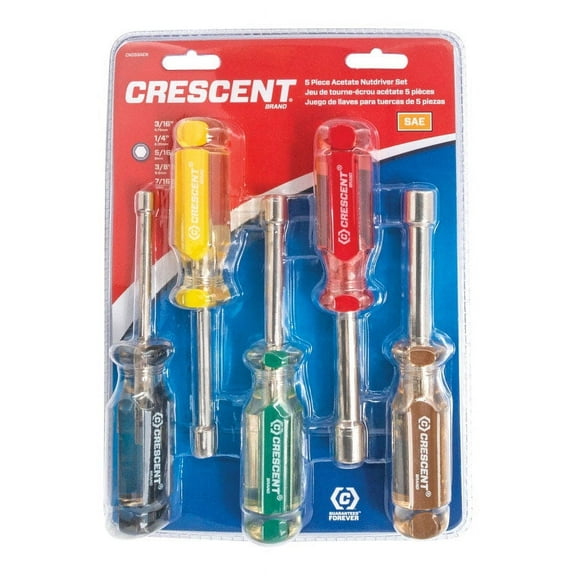 Crescent SAE Acetate Nutdriver Set 7 in. L 5 pc.