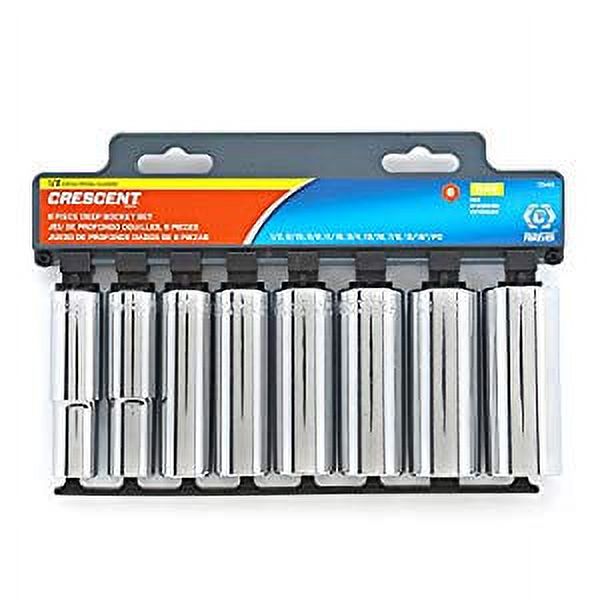 Crescent CSAS2 SAE Deep Well Socket Set, 1/2"