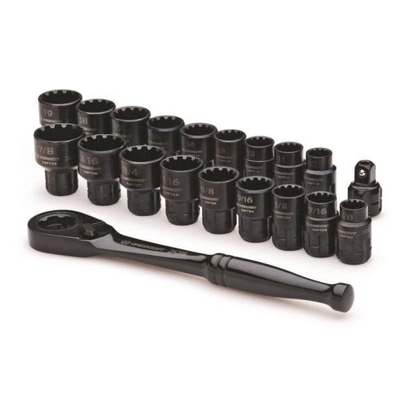 Crescent CX6PT20 20-Piece X6 Pass-Through Ratchet and Sockets