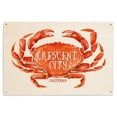 thumbnail image 1 of Crescent City, California, Dungeness Crab Watercolor, Contour Birch Wood Wall Sign (6x9 Rustic Home Decor, Ready to Hang Art), 1 of 5
