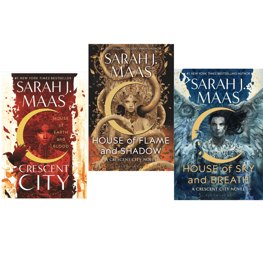 Crescent City Paperback Book Set House of Earth and Blood, House of Sky and Breath, House of Flame and Shadow (3 Book Collection by Sarah J. Maas)