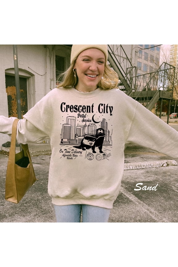 Crescent City Postal Service sweatshirt, House of Earth and Blood, Crescent city otter, Sarah J Maas, Crescent City,SJM sweatshirt,Lunathion