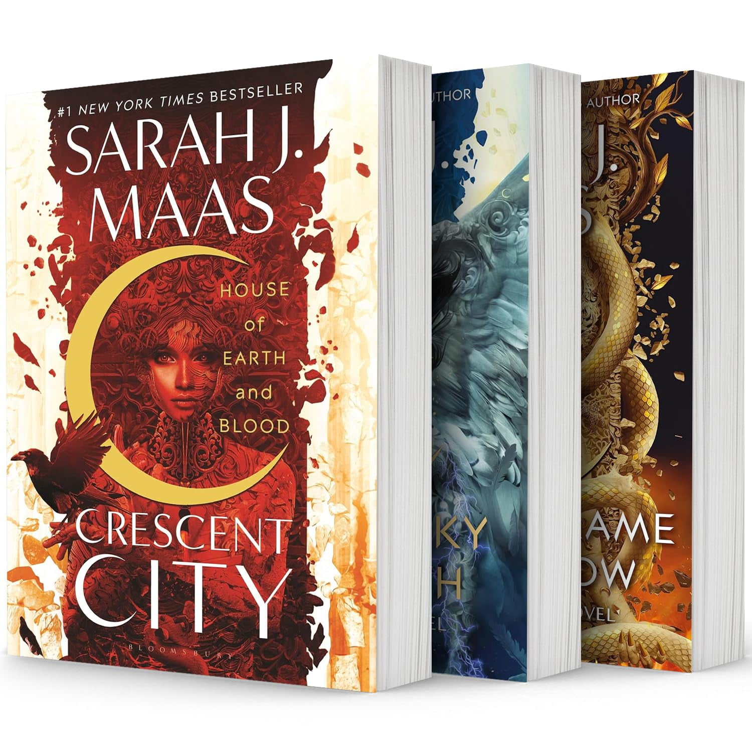 Crescent City Series Set of 3 Books. House of Earth and Blood (paperback), House of Sky and Breath (paperback) and House of Flame and Shadow (hardcover)