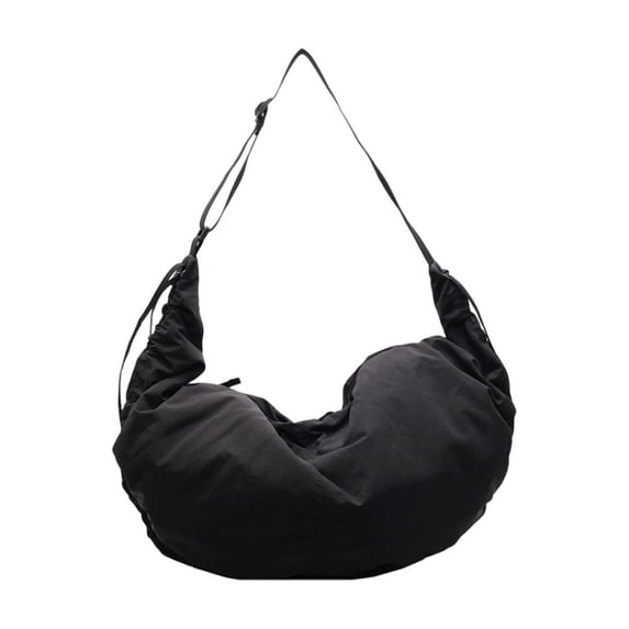 Crescent Crossbody Bag for Women, Pleated Tassel Nylon Shoulder Bag, Large Capacity Casual Commute Bag, Stylish Dumpling Shape Handbag, Fashionable Gift for Office and Everyday Outings