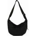 thumbnail image 1 of Crescent Crossbody Bags for Women Lohol Nylon Slouchy Sling Hobo Bag,Spacious Dumpling Shoulder Handbag Cross Body Purses Black, 1 of 8