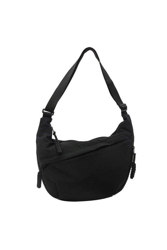 Crescent Crossbody Bags for Women Nylon Slouchy Sling Hobo Bag, Spacious Dumpling Shoulder Handbag Cross Body Purses