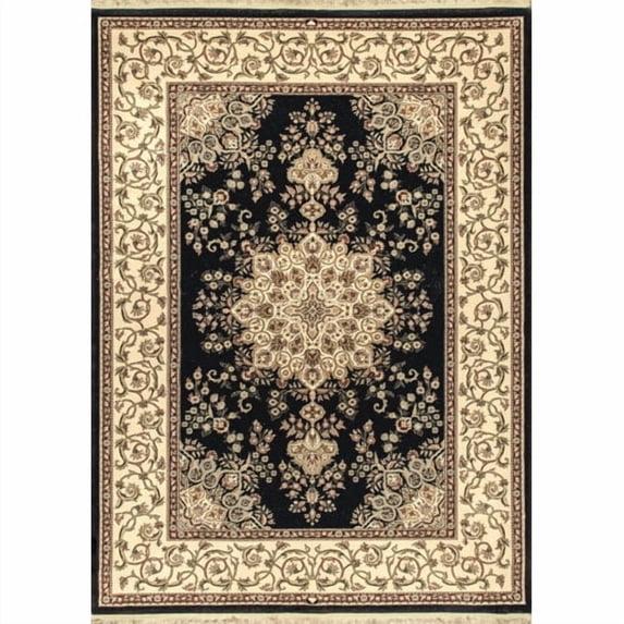 Crescent Drive Rug Company Cirro Oakland Wool Black/Beige Area Rug