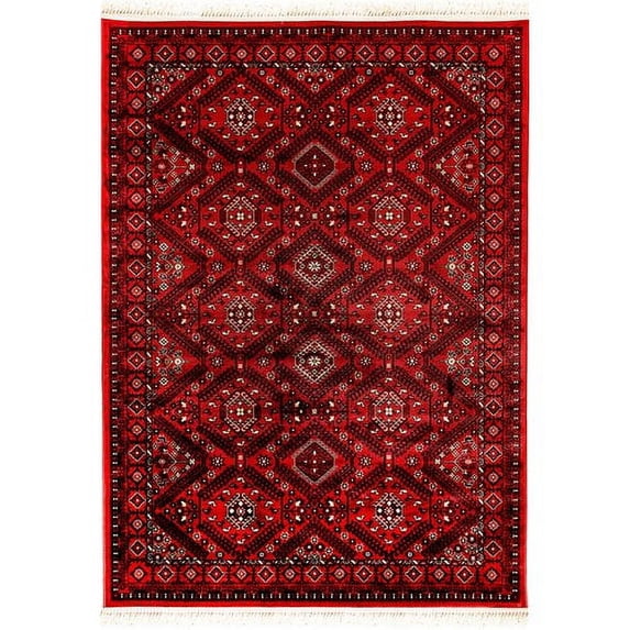 Crescent Drive Rug Company Crown Red Area Rug