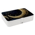 thumbnail image 1 of Crescent Earring Organizer Holder Jewelry Stand, PU Leather with Removable Compartment, Portable, 1 of 6