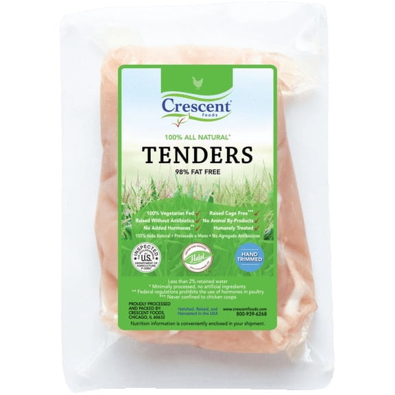 Crescent Foods Chicken Breast Tenders | Approx. 8.8 lbs. | 40-56 Pieces