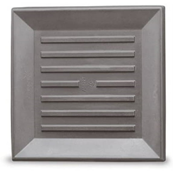 Crescent Garden (#A982780T) Universal Square Saucer, Weathered Greystone 10.75''