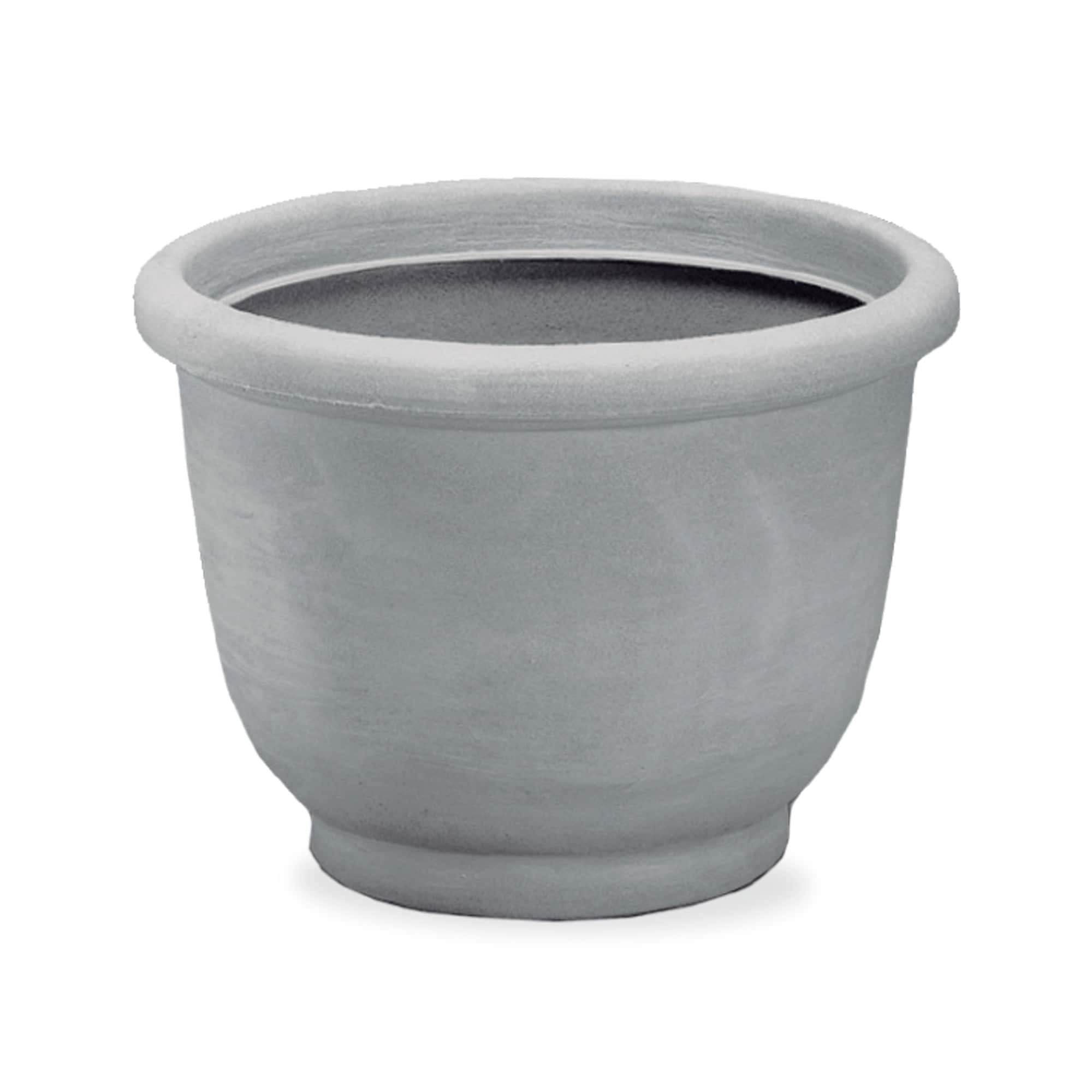 Crescent Garden 22" Weathered Stone Resin Agave Planter