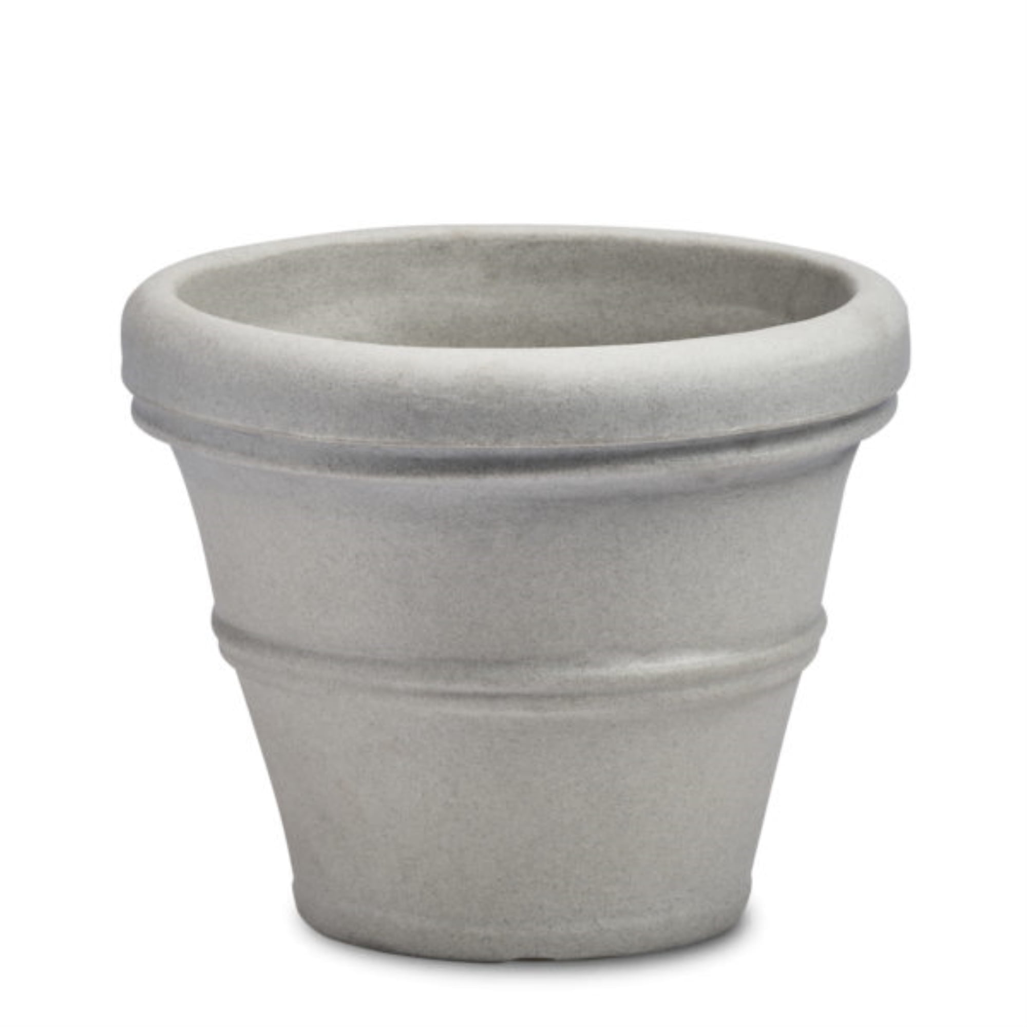 Weathered Concrete Rolled-Rim 20" Polyethylene Planter
