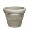 thumbnail image 1 of Crescent Garden Brunello - Classic Rolled Rim Planter, Weather-safe Plastic Pot, Parchment 14", 1 of 6