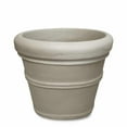thumbnail image 1 of Crescent Garden Brunello - Classic Rolled Rim Planter, Weather-safe Plastic Pot, Parchment 27'' Planter, 1 of 6