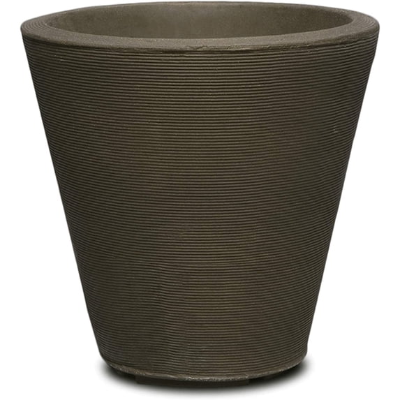Crescent Garden Madison Planter, Double-Walled Plant Pot, 26" (Old Bronze)