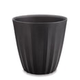 thumbnail image 1 of Crescent Garden Pleat Modern Pleated Indoor and Outdoor Planter 15 in - Caviar Black, 1 of 4