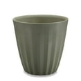 thumbnail image 1 of Crescent Garden Pleat Modern Pleated Indoor and Outdoor Planter 15 in - Olive, 1 of 4