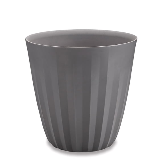 Crescent Garden Pleat Modern Pleated Indoor and Outdoor Planter 15 in - Slate