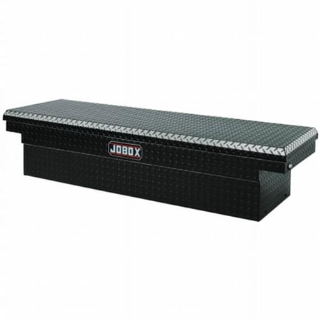 JOBOX PAC1580002 Black Aluminum Single Lid Fullsize Crossover Truck Box