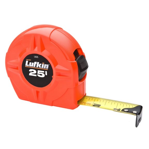 Cresent Lufkin L625 Tape Measure 25 ft L x 1 in W Blade Steel Blade Orange