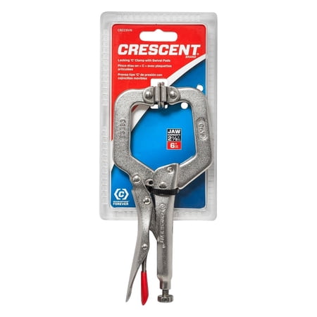 Crescent Locking C-Clamp with Swivel Pads, Model C6CCSV