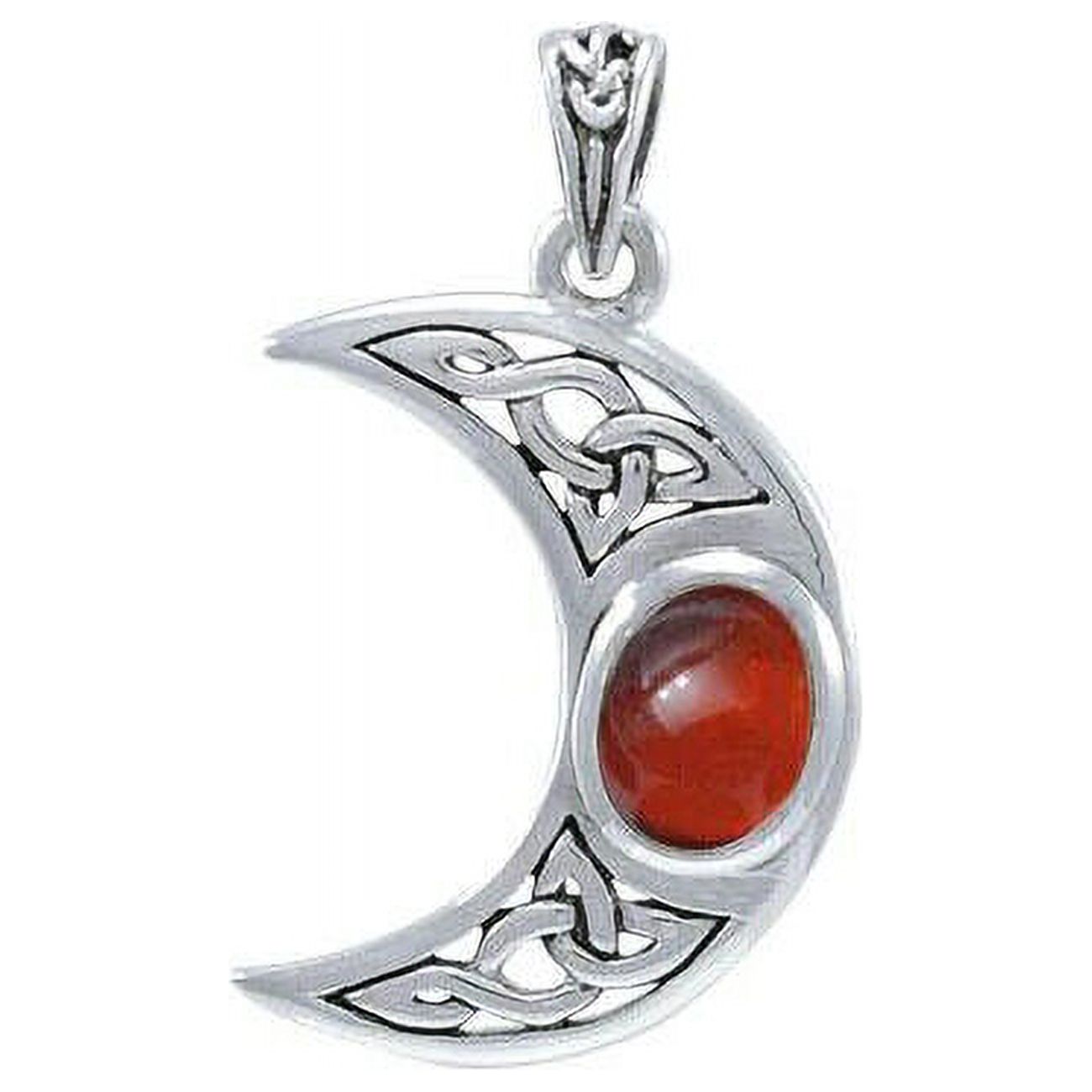 Crescent Moon Celtic Pendant .925 Sterling Silver by Peter Stone Fine