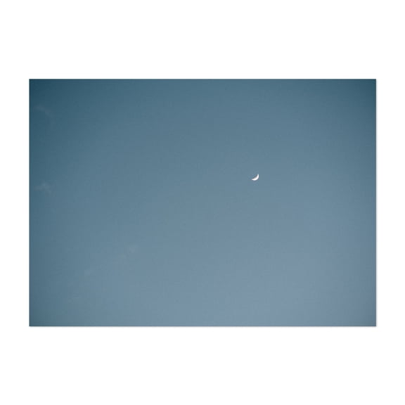Crescent Moon, Coronado - Coronado California Photography Moon Minimalist Night Sky Space Scenic Abstract Unframed Wall Art Print 4 x 6 inches