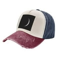 thumbnail image 1 of Crescent Moon Distressed Baseball Cap Dad Hats for Men Women Vintage Trucker Hat Low Profile Ball Caps, 1 of 7