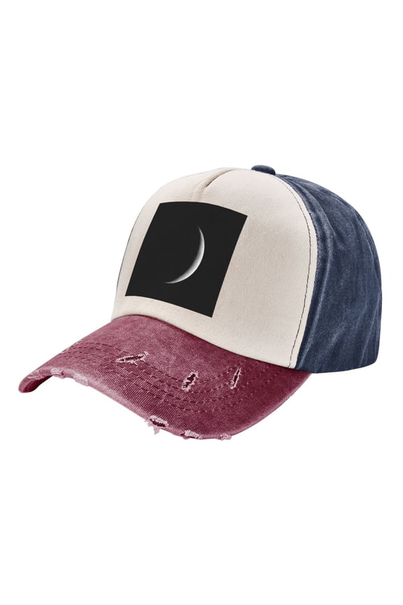 Crescent Moon Distressed Baseball Cap Dad Hats for Men Women Vintage Trucker Hat Low Profile Ball Caps