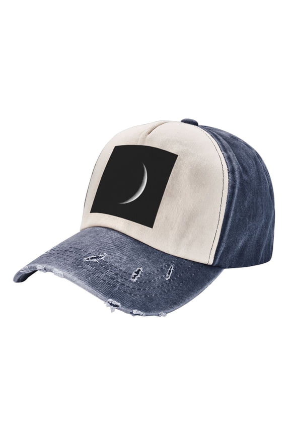 Crescent Moon Distressed Baseball Cap Dad Hats for Men Women Vintage Trucker Hat Low Profile Ball Caps