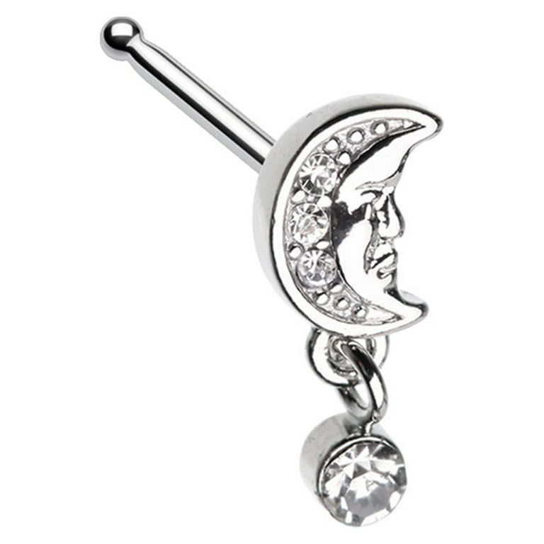 Crescent moon nose stud store