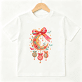 thumbnail image 1 of Crescent Moon Halloween Floral Bow Short Sleeve Crewneck Cotton Kids T-Shirt, 1 of 4