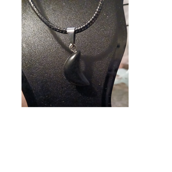 Crescent Moon Necklace (Black)