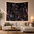 thumbnail image 1 of Crescent Moon with Potion Bottles and Gothic Books in a Starry Night, Mystical Fantasy for Dark Decor Fans, Witchcraft Room Art, Halloween Gift Tapestry Wall Hanging for Bedroom and Living Room, 1 of 7